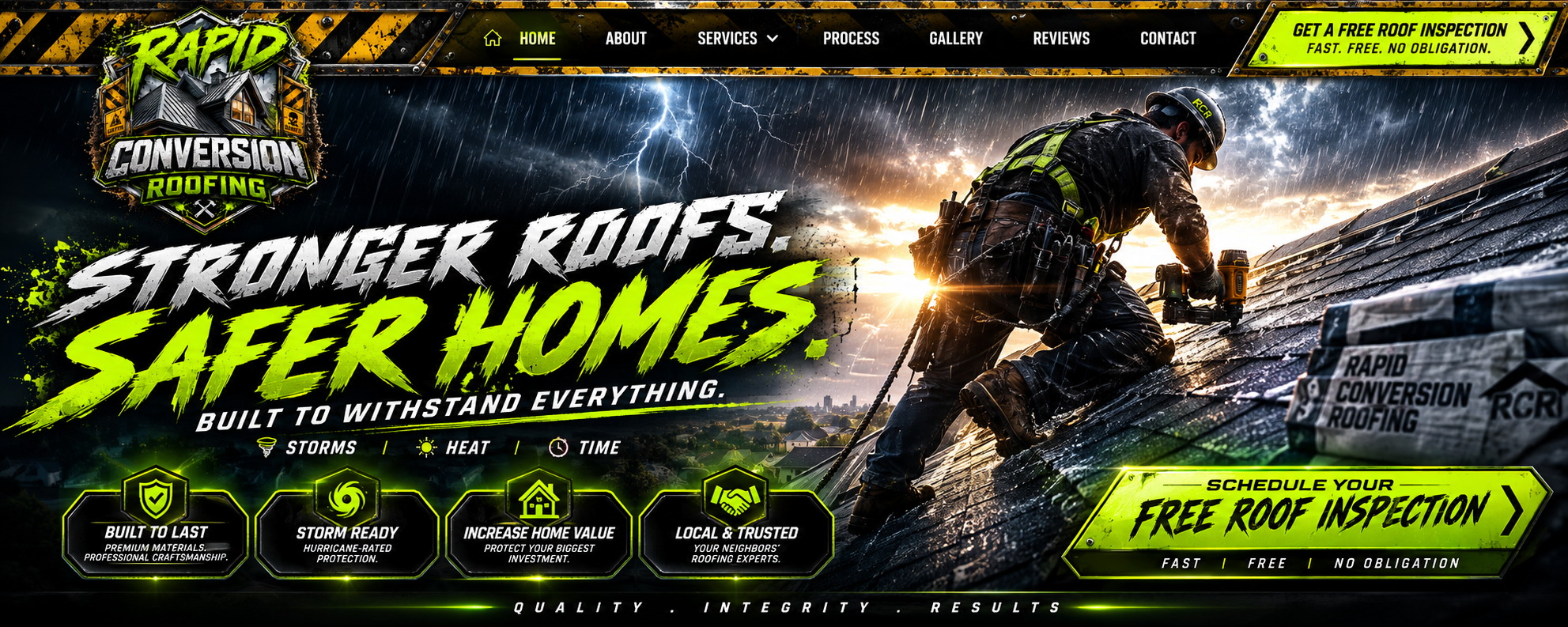 Rapid Conversion Roofing - Stronger Roofs. Safer Homes. Built to withstand everything. Schedule your free roof inspection.